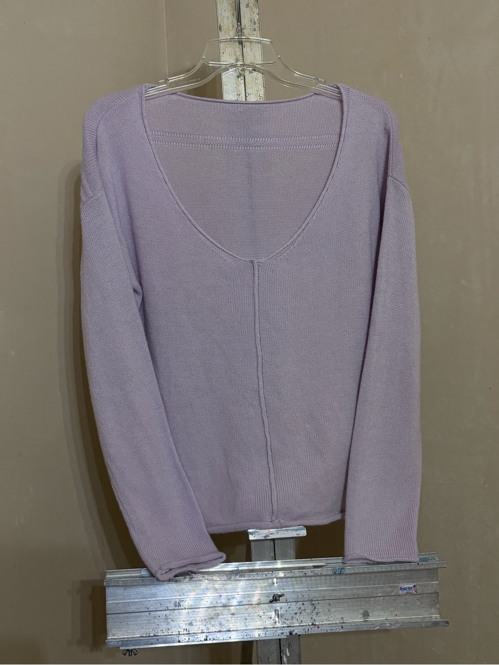 SHEIN Lilac V-Neck Knit Sweater - Women Sz S